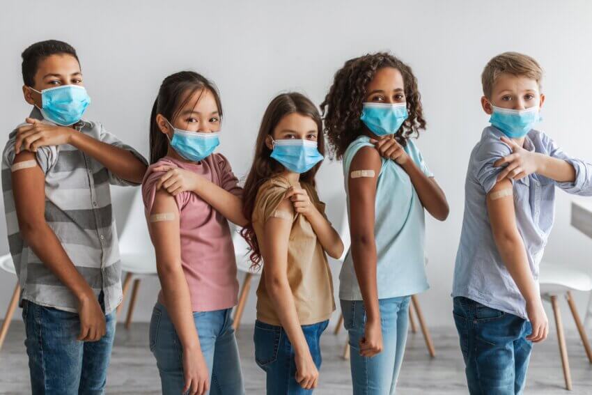 Kinder werden gegen Mumps geimpft