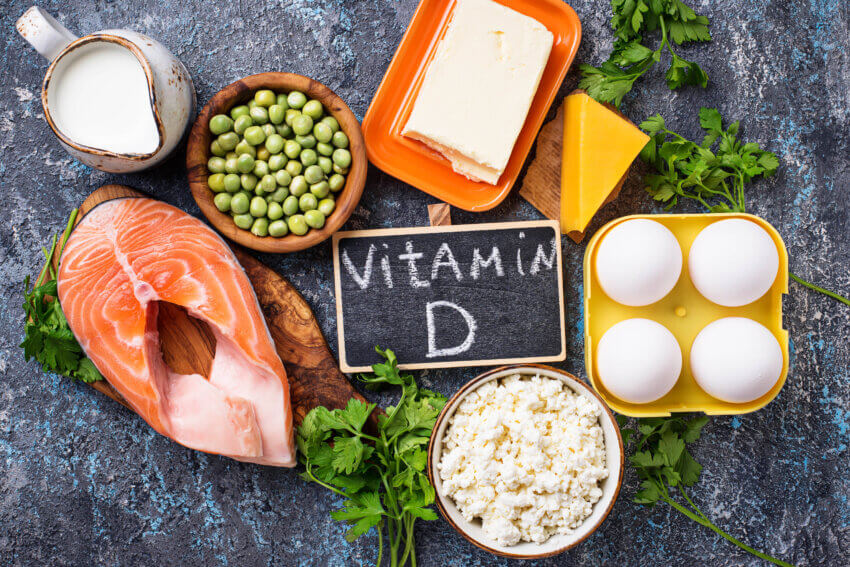 Natürliche Vitamin-D-Quellen  sind Fisch, Käse, Eier, Pilze
