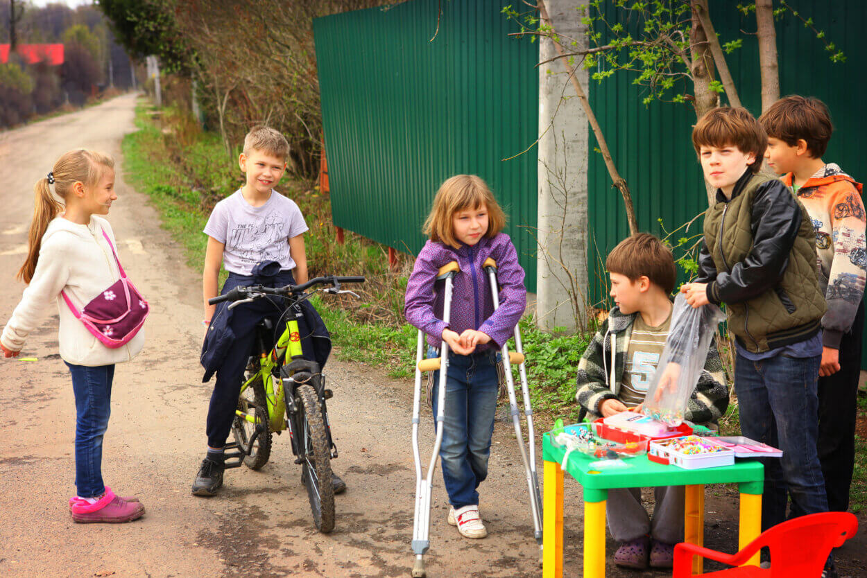 Kinder mit Handycape
