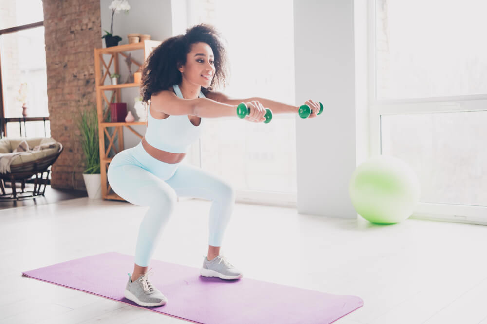 Fitnessübungen zu Hause