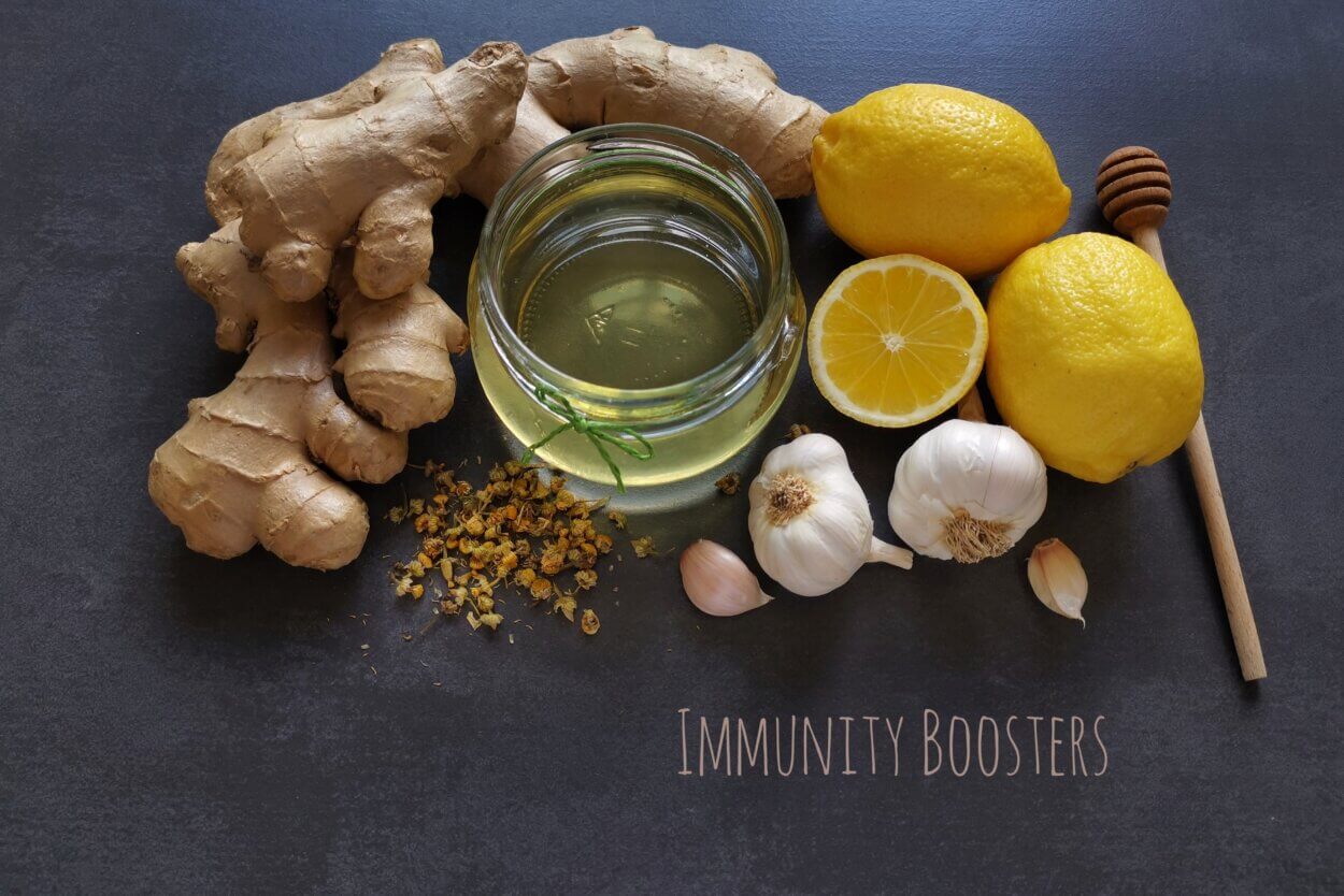 Nahrung, um das Immunsystem auf natürliche Weise zu stärken.