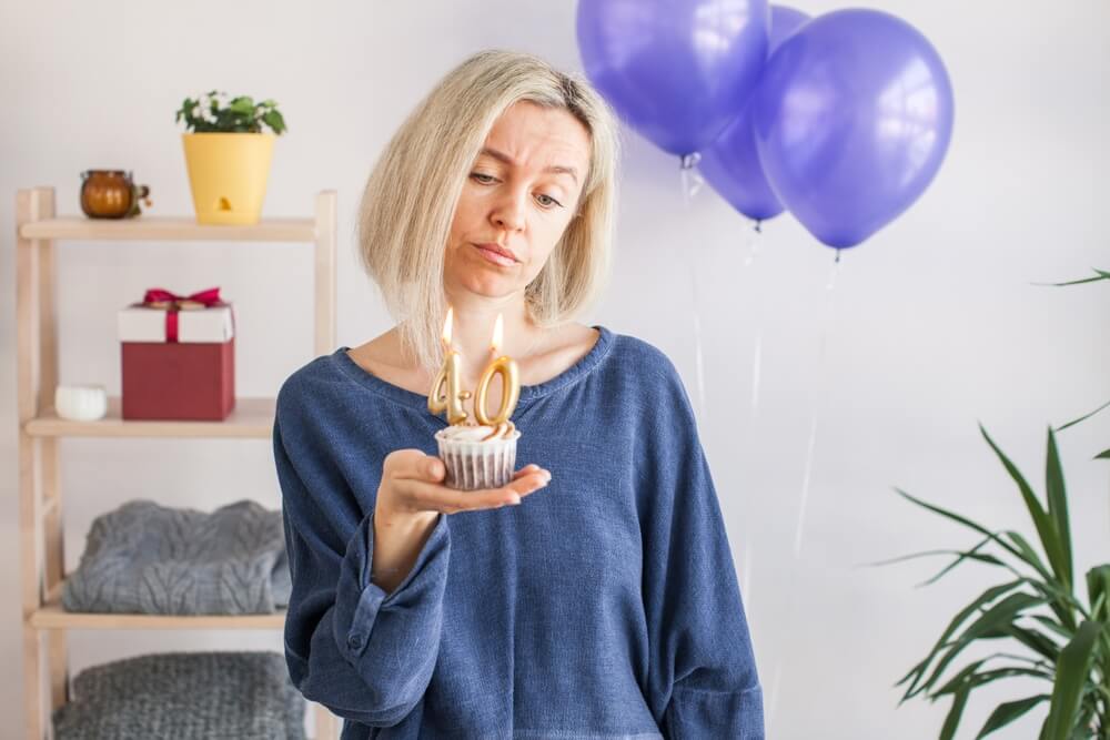 Frau in der Midlife-Crisis