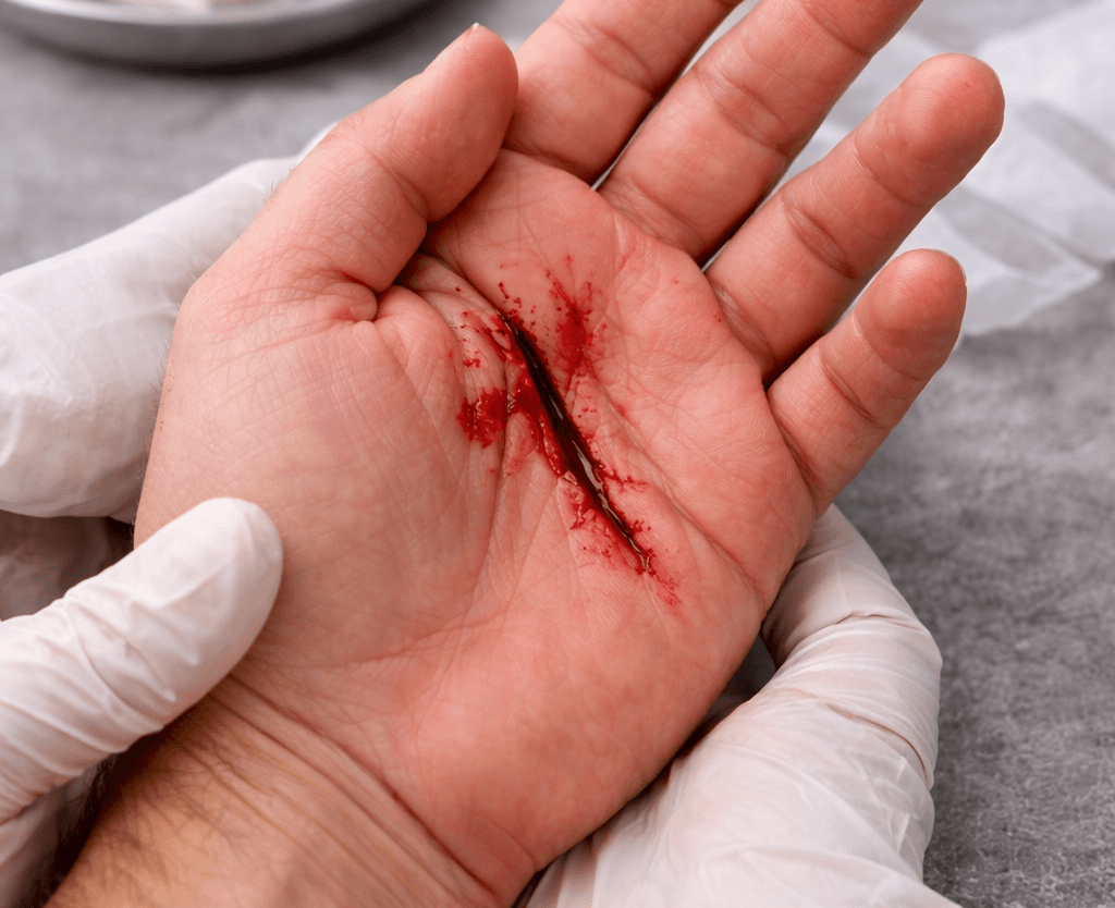 Schnittverletzung an der Hand