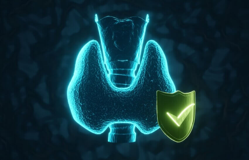 Leuchtende Schilddrüse